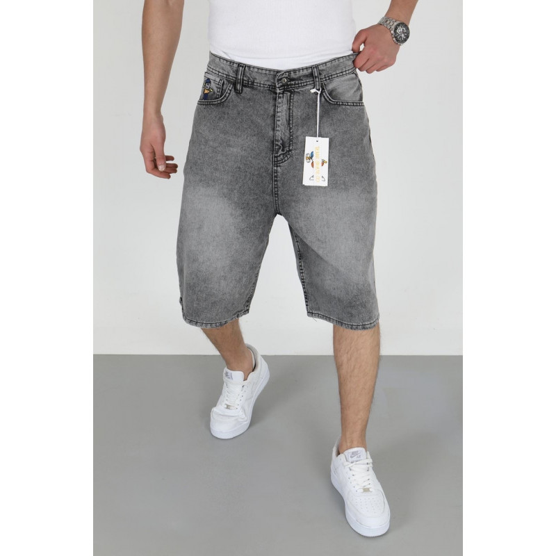 Мужские джинсовые шорты-бермуды Big Boy, широкие, 100% хлопок, Турция,28, Цвет ржавчины