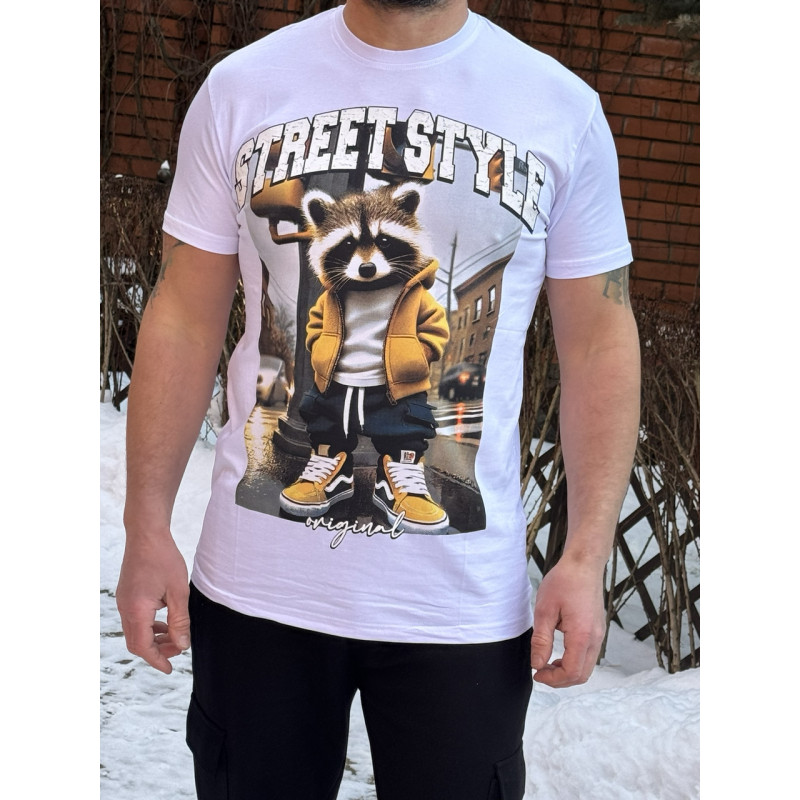 Футболка чоловіча Daniel Jones Єнот, XL,Білий