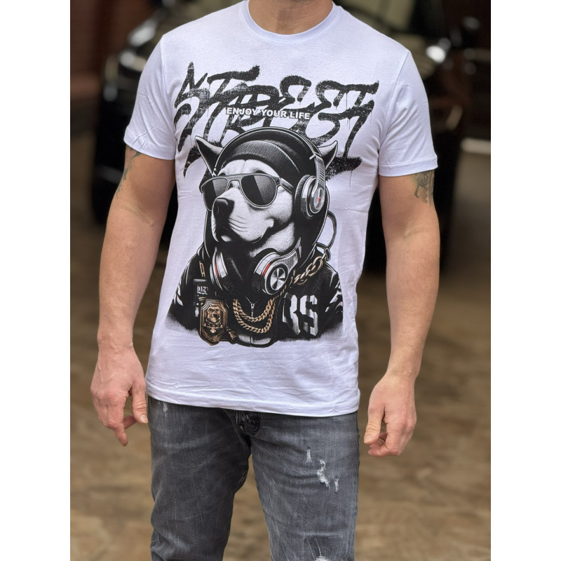 Футболка мужская Daniel Jones Дог , XL,Белый