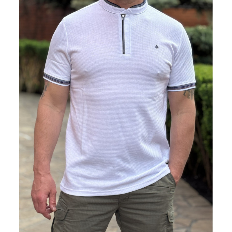 Мужская футболка-поло Marcostar, воротник стойка, вафельная ткань, Турция, L,Джинс