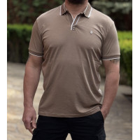 Мужская футболка-поло Marcostar из ткани холодок, Турция,L,Мокко