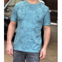 Мужская хлопковая футболка Reddown, Турция, XXL,Бирюзовый