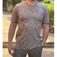 Мужская футболка Reddown Турция, 95% хлопок, свободная, размеры L–3XL ,L,Коричневый