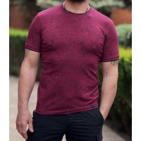 Мужская футболка Reddown Турция, 95% хлопок, свободная, размеры L–3XL ,L,Бордовый