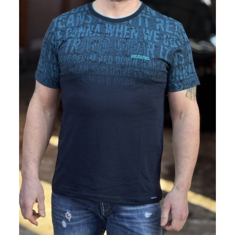 Футболка мужская хлопковая Reddown, Турция, полномерная, 95% хлопок, L–XXXL ,XXXL,Синий