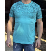 Футболка мужская хлопковая Reddown, Турция, полномерная, 95% хлопок, L–XXXL ,XXL,Бирюзовый