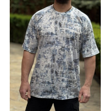 Футболка мужская Cracow 6XL–9XL, Турция, марлевка, большой размер  9XL,Голубой