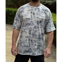 Футболка мужская Cracow 6XL–9XL, Турция, марлевка, большой размер  6XL,Голубой