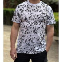 Футболка мужская Cracow M–2XL, Турция, марлевка, хлопок  , XL,Белый