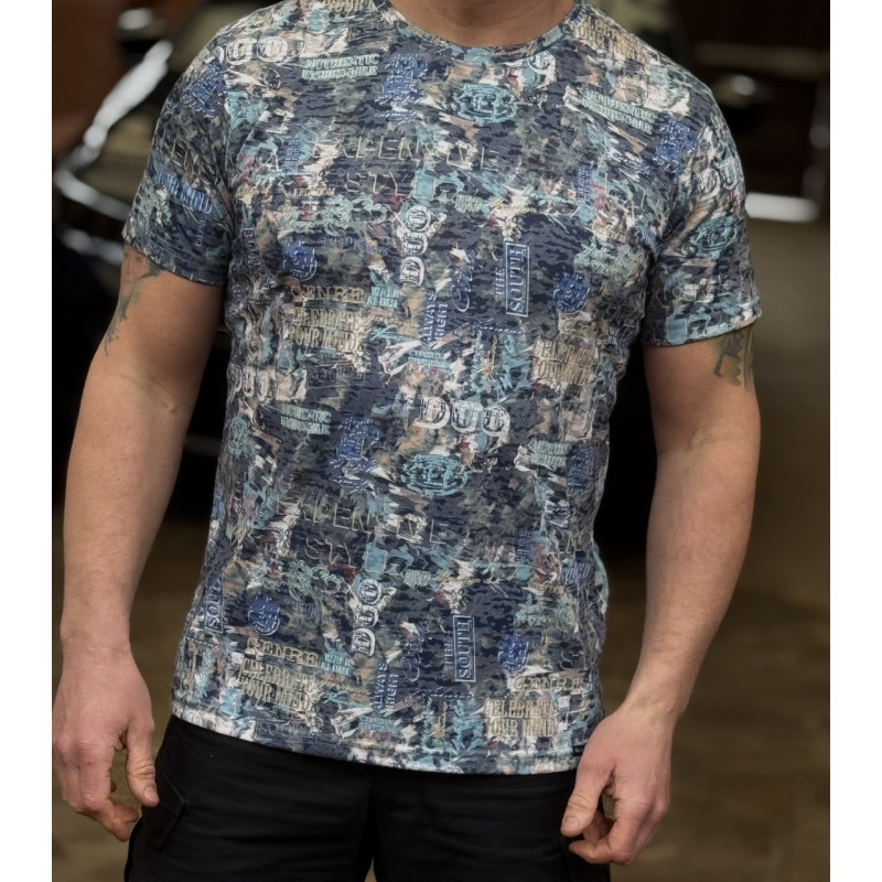 Футболка мужская Red Down L–3XL, Турция, марлевка, хлопок арт.2385, XL,Голубой