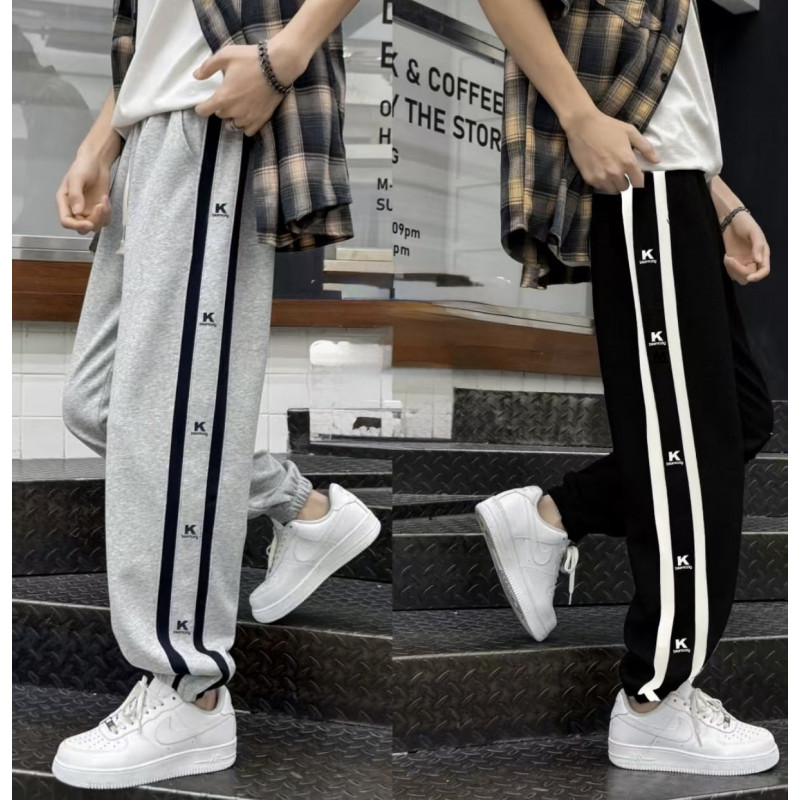 Брюки подростковые Huazaier свободные с евроманжетами – streetwear стиль,Серый, 164