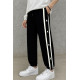 Брюки подростковые Huazaier свободные с евроманжетами – streetwear стиль,Черный, 152