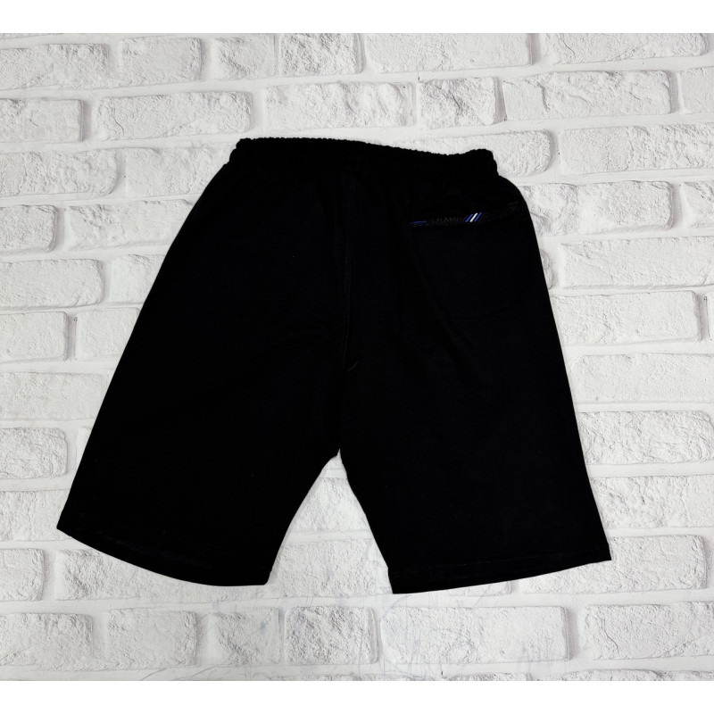 Мужские трикотажные шорты большого размера Cramp, Турция, ткань двунитка, тянутся, , Черный, 5XL