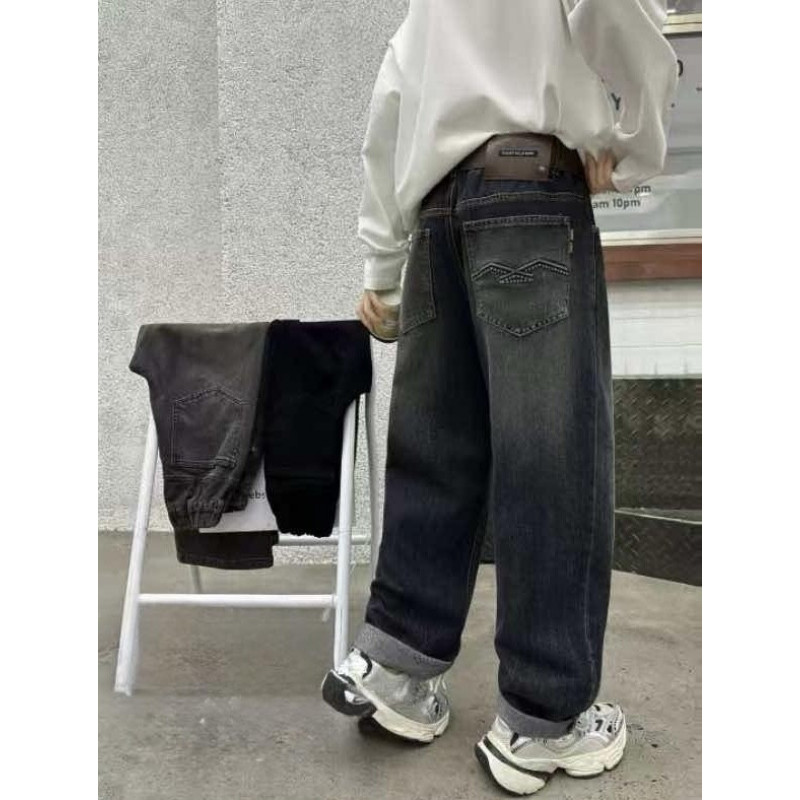 Подростковые джинсы мом Alder, тёмно-синие, уличный стиль,Темно-синий 160