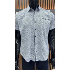 Рубашка  мужская Arma с коротким рукавом , XXXL, Серый