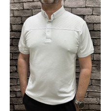 Мужская футболка поло Calpoly с воротником, комбинированная ткань, хлопок с лайкрой, Турция,, 5XL,Белый