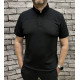 Мужская футболка поло Calpoly с воротником, комбинированная ткань, хлопок с лайкрой, Турция,, 4XL,Черный