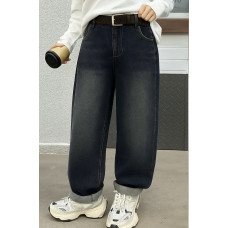 Широкие джинсы мом NLYB для мальчика подростка 140–164 см , Синий 140