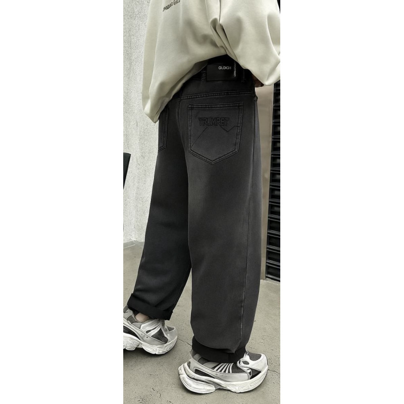 Широкие джинсы мом Alder для мальчика 10–16 лет, свободный крой, деним , Серый 140