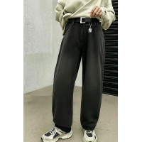 Широкие джинсы мом Alder для мальчика 10–16 лет, свободный крой, деним , Серый 140