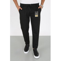 Мужские брюки бананы Willmen Турция — коттон, укороченные с подкатами, стиль MOM арт.2425, 31, Черный