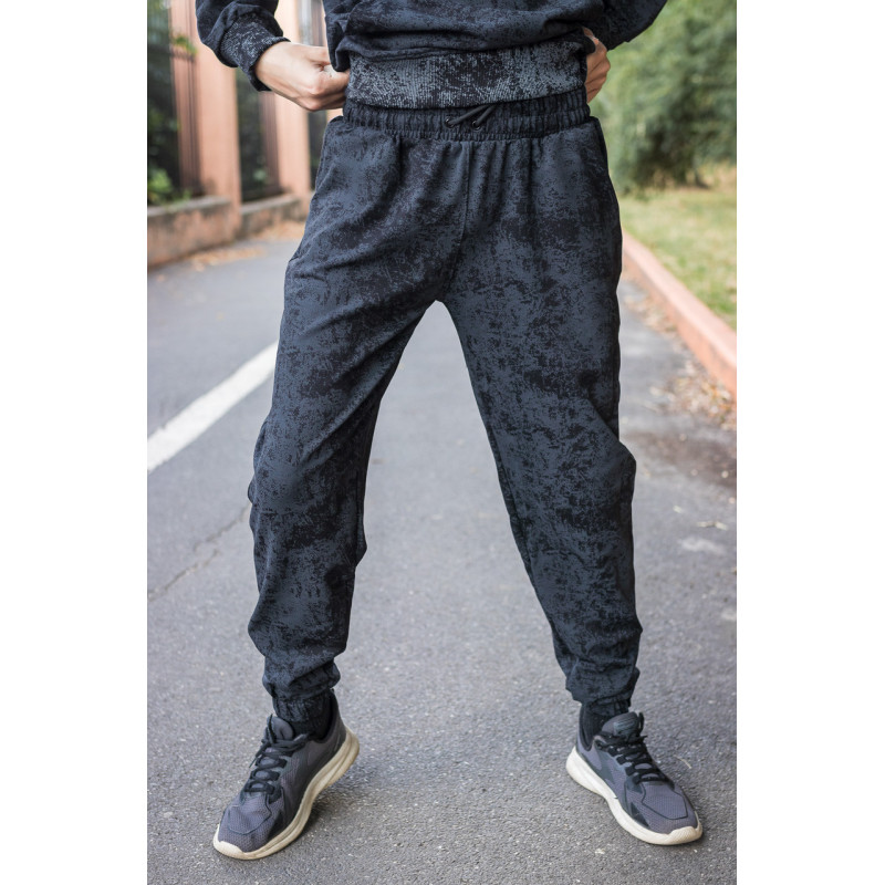 Спортивный костюм варёнка оверсайз для мальчика 9–16 лет Mir Wear хлопок двунитка, Черный 134