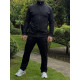 Мужской спортивный костюм LONN , с замком, прямые штаны, полномерные ,L, Черный