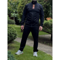 Мужской спортивный костюм больших размеров Lonn, прямые штаны , 5XL, Темно-синий