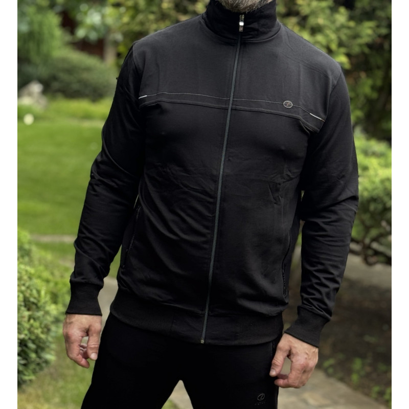 Мужской спортивный костюм больших размеров Lonn, прямые штаны , 4XL, Черный