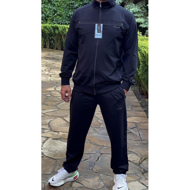 Мужской спортивный костюм Fore, классический крой, полномерный, размеры M–3XL,XXL, Черный