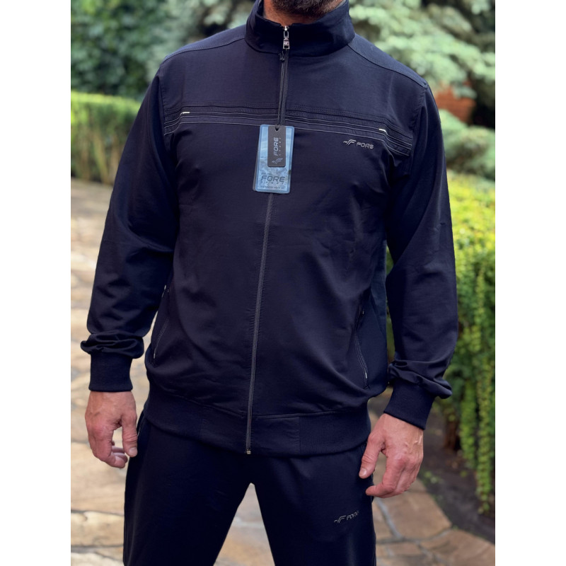 Мужской спортивный костюм Fore, классический крой, полномерный, размеры M–3XL,XL, Темно-синий