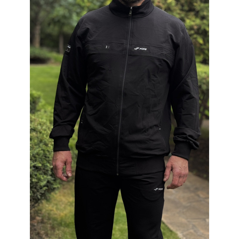 Мужской спортивный костюм Fore, классический крой, полномерный, размеры M–3XL,L, Черный