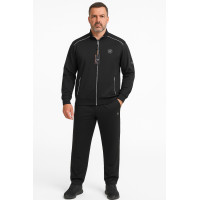 Мужской спортивный костюм Piyera, трикотаж двунитка, полированный хлопок, M–3XL, Турция,XL, Черный