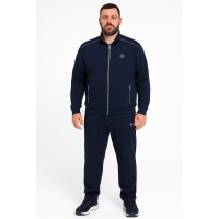 Мужской спортивный костюм Piyera, трикотаж двунитка, полированный хлопок, большие размеры,XL, Темно-синий