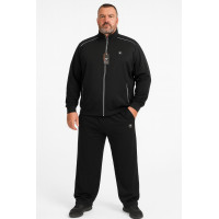 Мужской спортивный костюм Piyera, трикотаж двунитка, полированный хлопок, большие размеры,4XL, Черный