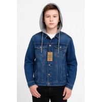 Джинсовая куртка с капюшоном Dola Elvin для мальчика 7–14 лет,128 Синий