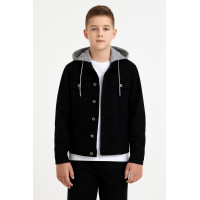 Джинсовая куртка с капюшоном Dola Elvin для мальчика 7–14 лет,176 Чорний