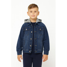 Детская джинсовая куртка с капюшоном Dola Elvin, для мальчика 4–12 лет, Польша,Синий,   128