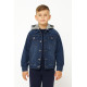 Детская джинсовая куртка с капюшоном Dola Elvin, для мальчика 4–12 лет, Польша,Синий,   128