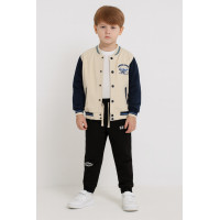 Костюм детский Dola Elvin из 3 предметов (бомбер, футболка, штаны) для мальчика 3–7 лет , 98, Бежевый