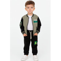 Костюм детский Dola Elvin из 3 предметов (бомбер, футболка, штаны) для мальчика 3–7 лет , 98, Оливковый