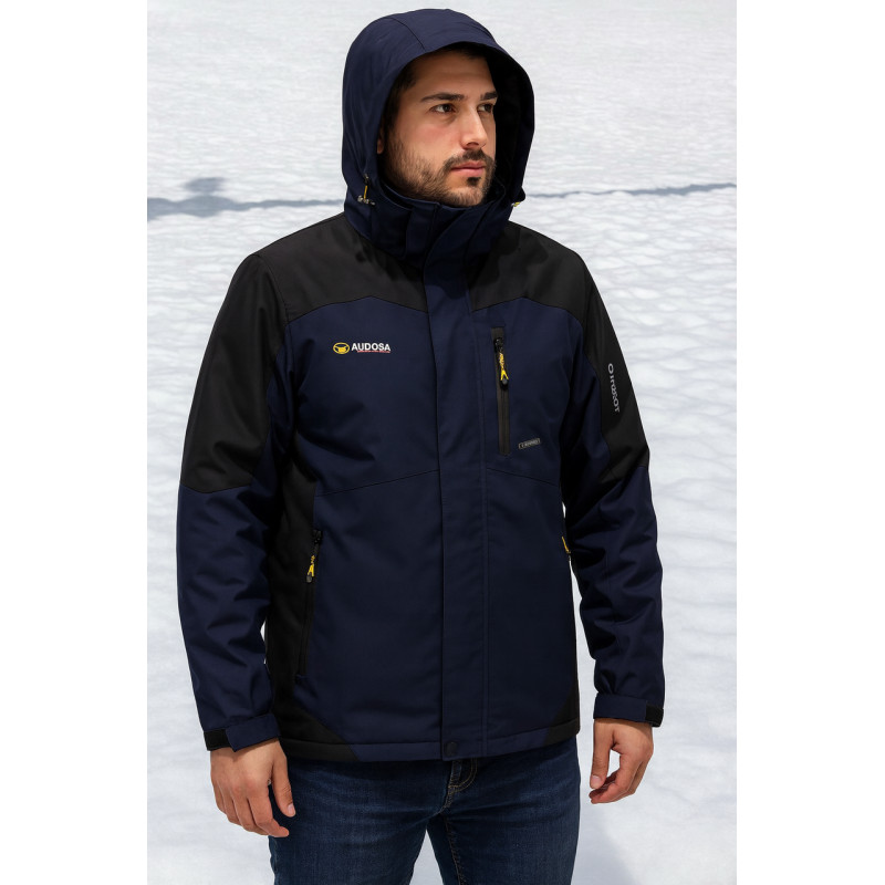 Мужская термокуртка Audsa большие размеры Турция демисезонная осень весна,Синий, 6XL