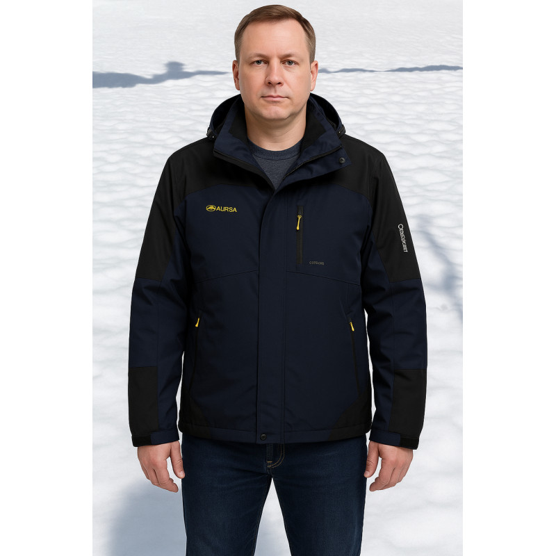 Мужская термокуртка Audsa большие размеры Турция демисезонная осень весна,Синий, XXXL