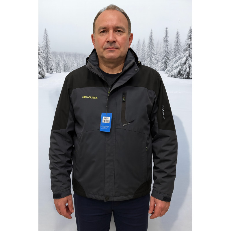 Мужская термокуртка Audsa большие размеры Турция демисезонная осень весна,Синий, 5XL