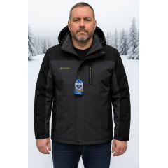 Мужская термокуртка Audsa демисезонная из мембранной ткани, большие размеры 2XL–6XL, Серый, XXL