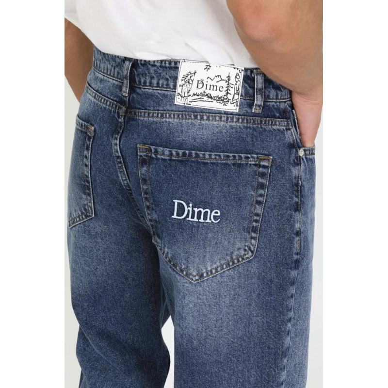 Джинсы Dime мом мужские молодежные Турция,36  Синий