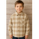 Рубашка оверсайз для мальчика 5–10 лет, кашемир, теплая,116, Бежевый