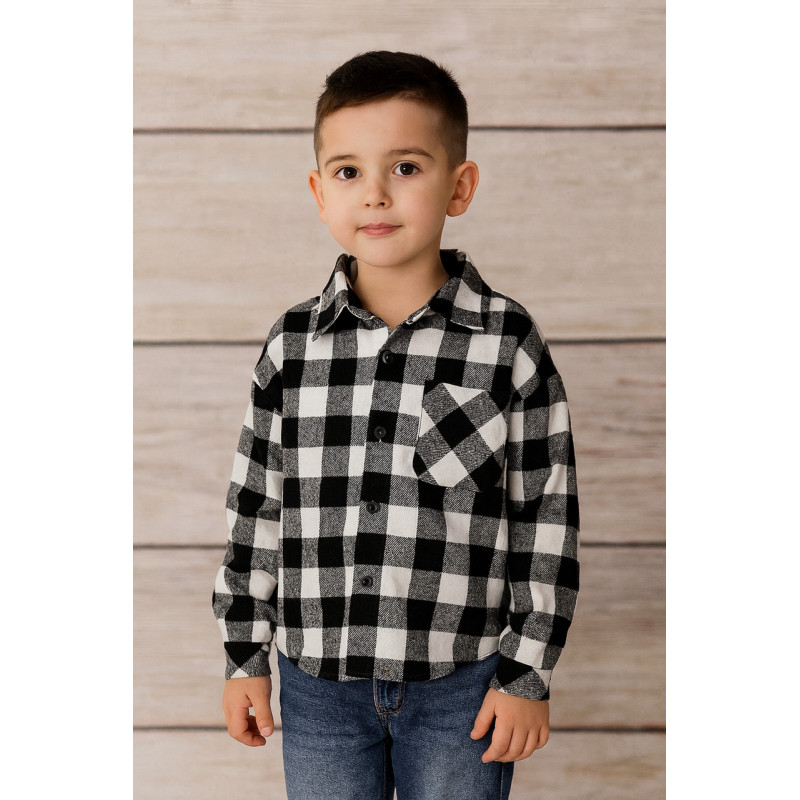 Рубашка оверсайз для мальчика 5–10 лет, кашемир, теплая,116, Бежевый