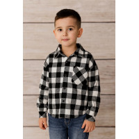 Рубашка оверсайз для мальчика 5–10 лет, кашемир, теплая,140, Серый