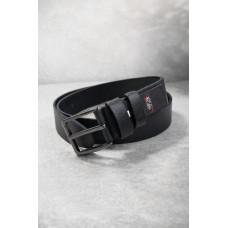 Ремень кожаный мужской Diplom черный классический 40 мм под джинсы и брюки